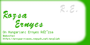 rozsa ernyes business card